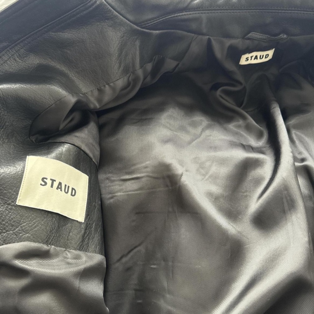 Staud Eugene Leather Jacket black - Picture 5 of 5